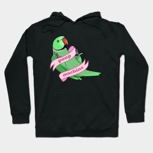 Poop Machine Green Ringneck Hoodie